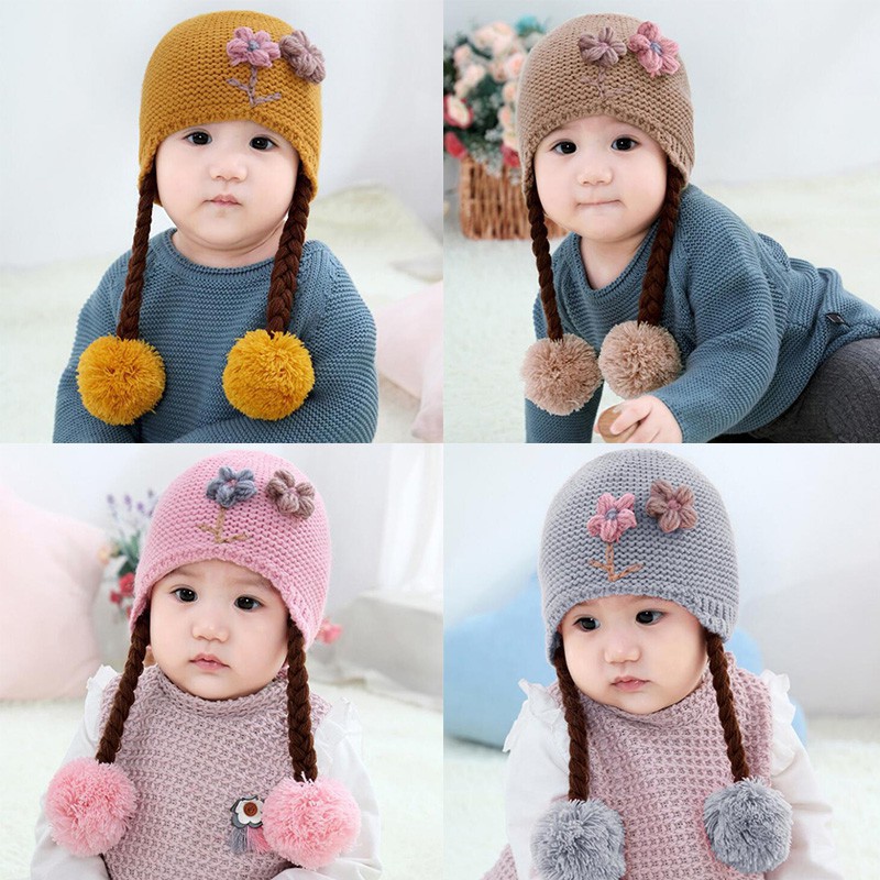 Nón Len Đính Hoa Xinh Xắn Dành Cho Bé