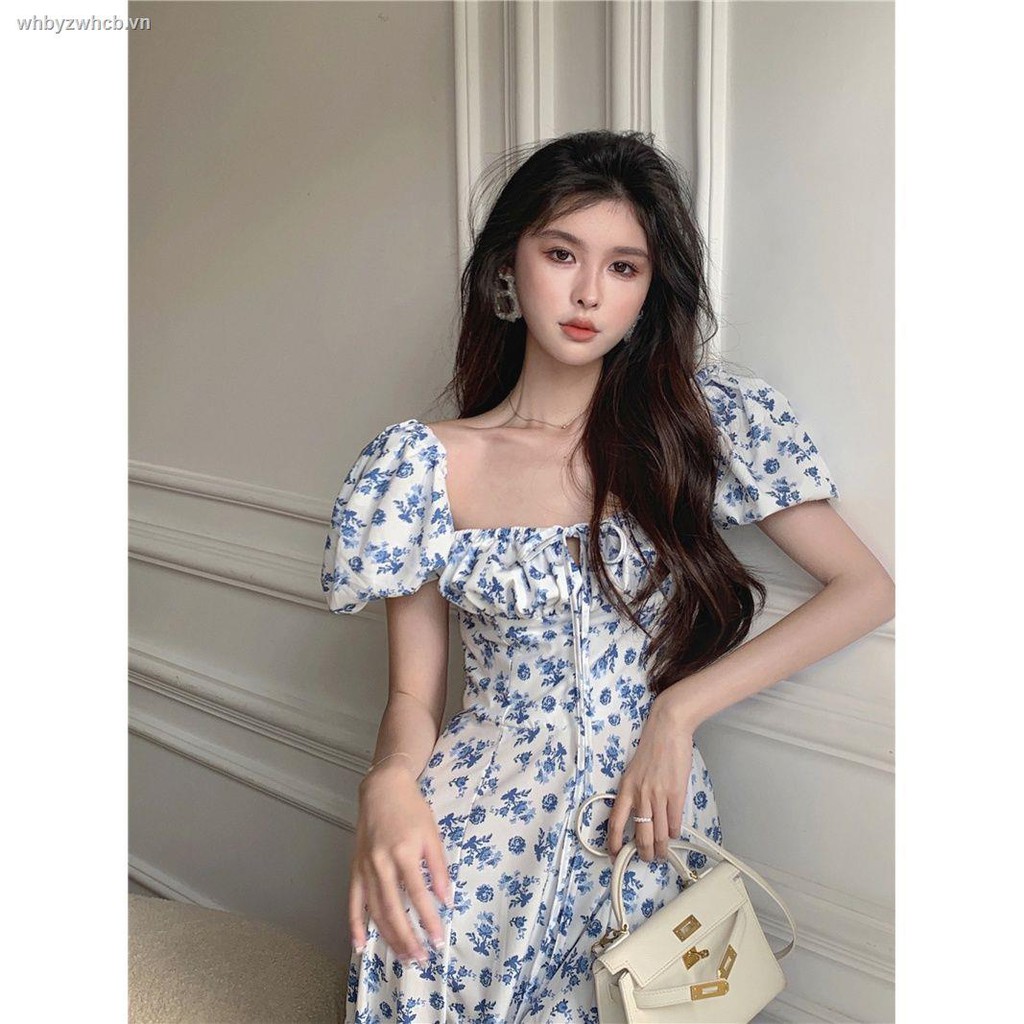 Đầm Hoa Tay Phồng Phong Cách Retro Thời Trang Hè 2021 Cho Nữ | BigBuy360 - bigbuy360.vn