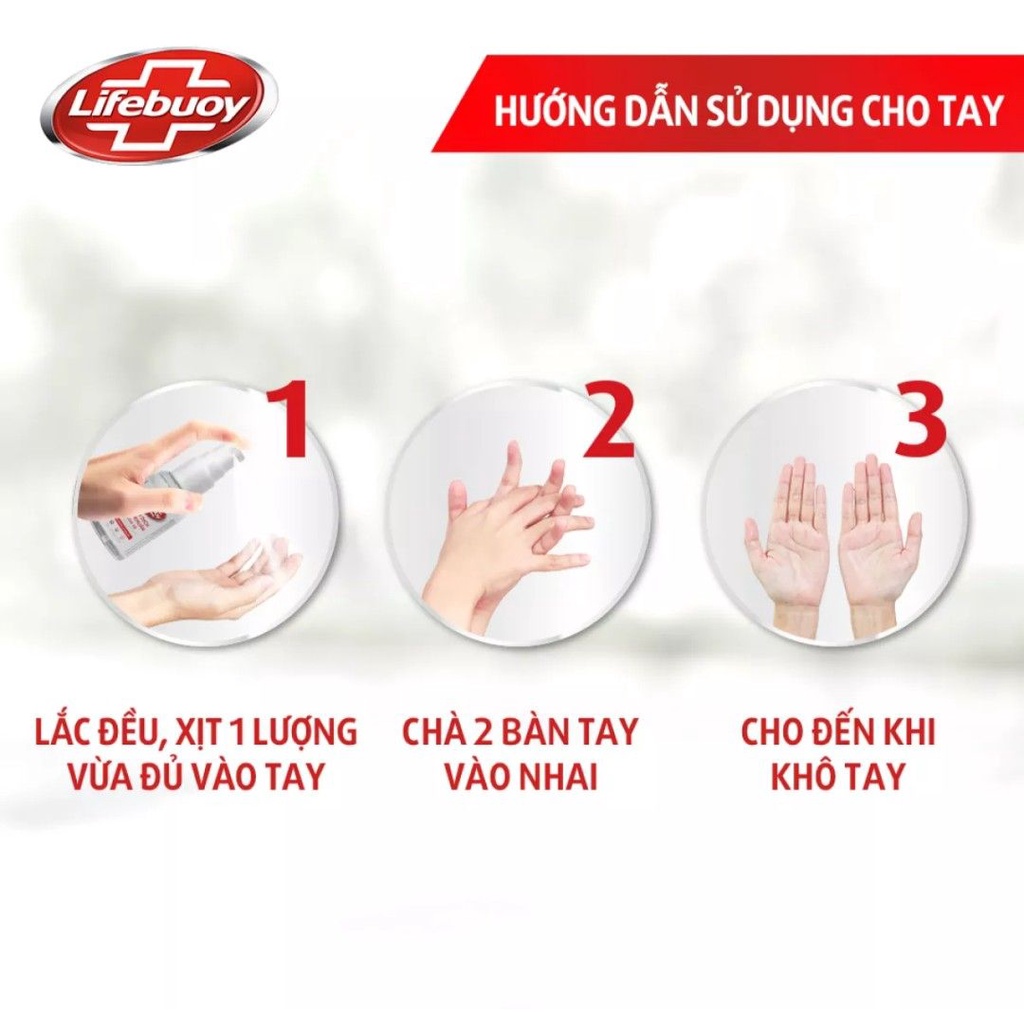 Combo 2 Chai Xịt Diệt Khuẩn Rửa Tay Khô Lifebuoy Bảo Vệ Toàn Diện 50ml | BigBuy360 - bigbuy360.vn