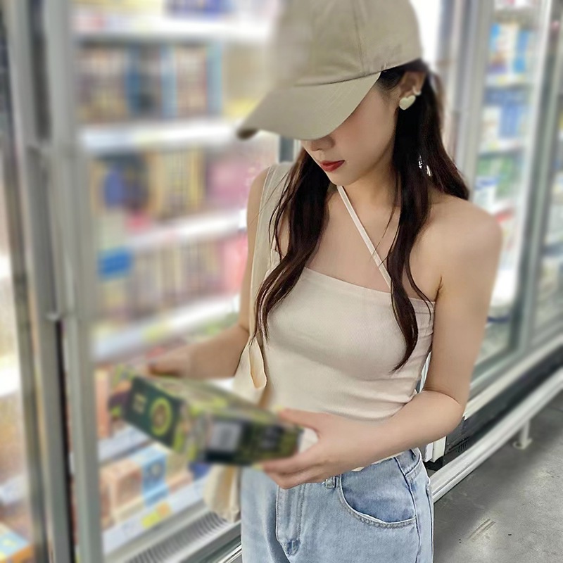 Áo Hai Dây Màu Sắc Trơn Quyến Rũ Thời Trang Cho Nữ