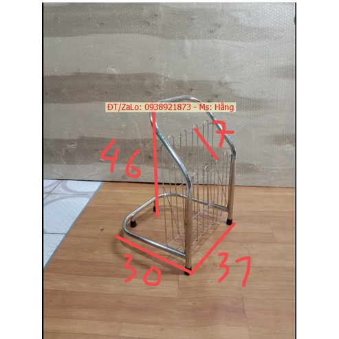 Kệ để Sách – Kệ Để báo INOX Cao Cấp 1  tầng- KT: D31 × R30 × C46 cm - Mã: KB01 -