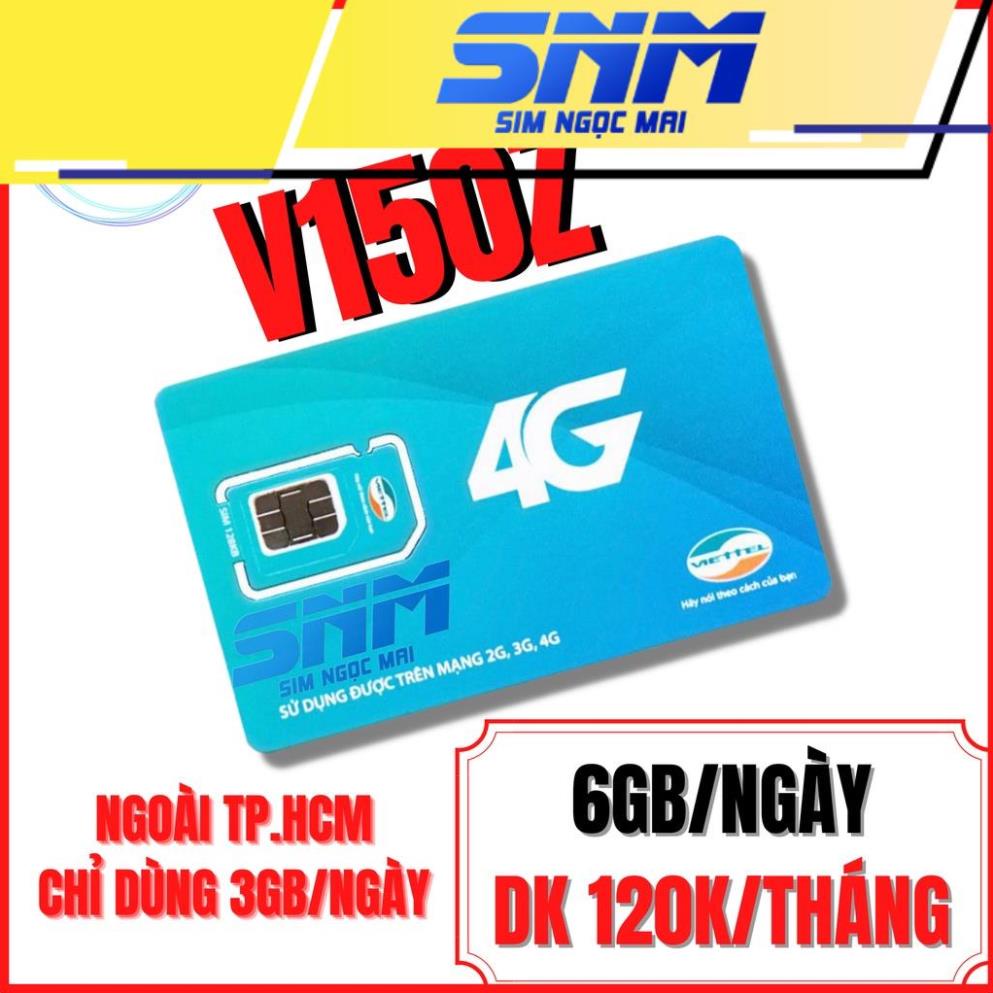 SIM 4G VIETTEL V120N - V150Z - UMAX50N - 180GB DATA TỐC ĐỘ CÁO - MIỄN PHÍ GỌI - SIM NGỌC MAI