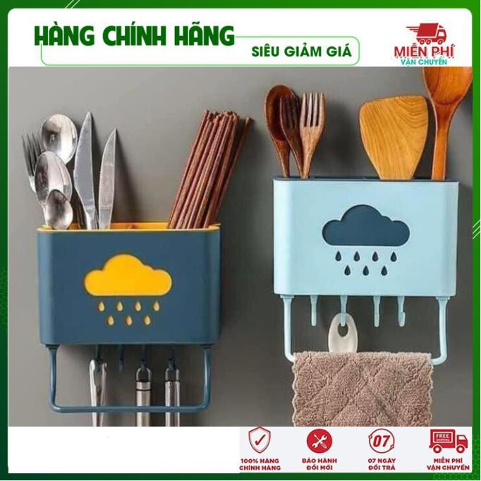 Kệ để đồ nhà bếp, giá để đồ phòng tắm dán tường đựng bàn chải kem đánh răng - Gia Dụng Thông Minh