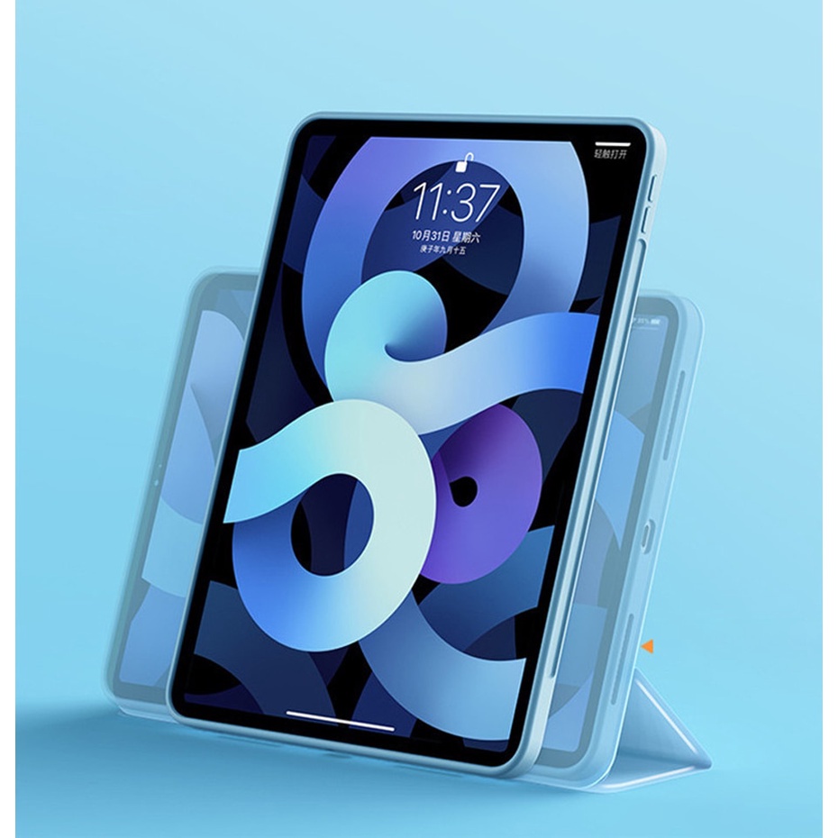 Ốp Bảo Vệ Máy Tính Bảng Bằng Silicone Mềm Trong Suốt 2 Trong 1 Cho IPad Air5 2022 Pro 11 12.9 Mini6 Air4 10.9 10th 9th Gen 10.2 2020