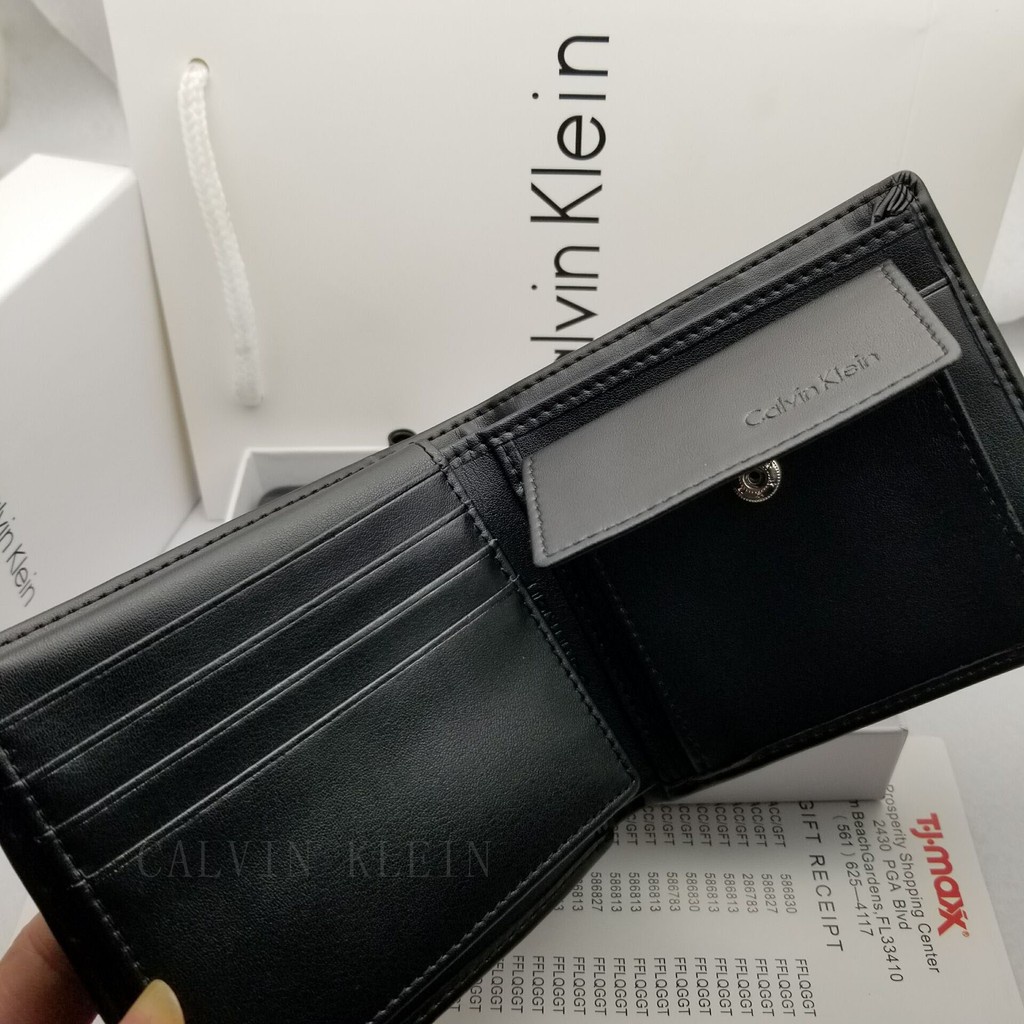 Ví nam chính hãng Calvin Klein, ví nam xu, ví da thật