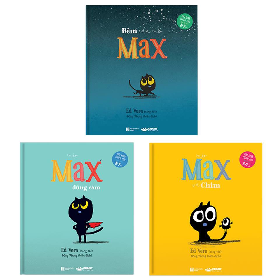 [Mã LIFEMALL995 giảm 10% đơn 99K] Sách - Bộ Mèo Max 3 cuốn : mèo max dũng cảm / đêm của mèo max/ mèo max và chim