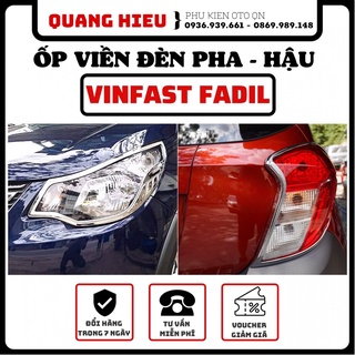 Ốp viền đèn pha hậu mạ crom Vinfast Fadil