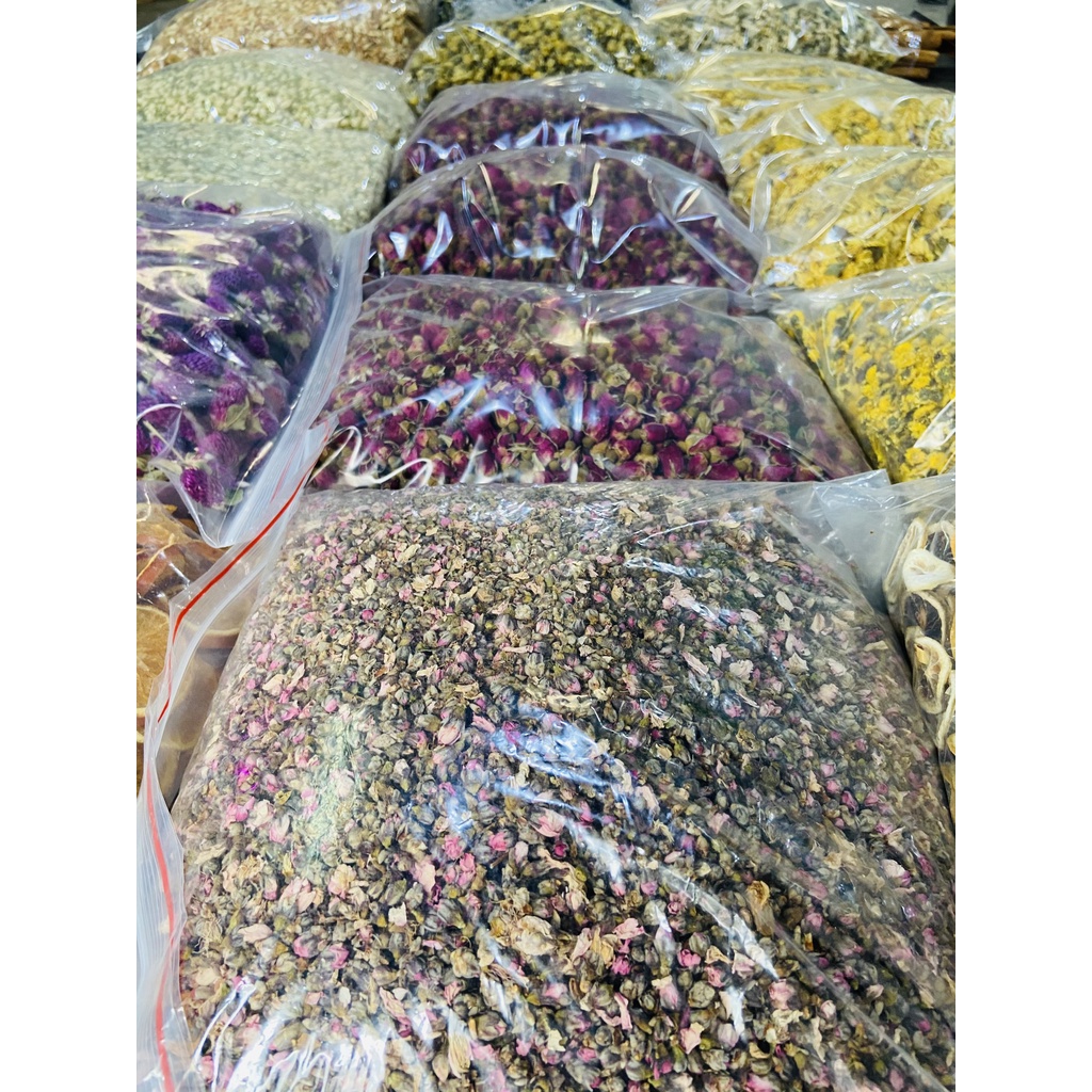 500g, 1kg SỈ hoa cúc vàng / hoa hồng/ hoa nhài/ đậu biếc, atiso, hoa quả sấy khô,thảo dược,trà hoa , Bạch hương vân thảo