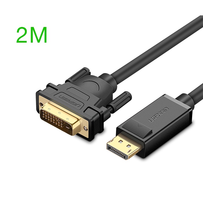 Cáp Displayport to DVI 24+1 dài 2m Ugreen 10221 - Hàng chính hãng