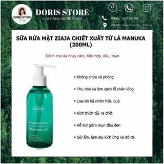 [200 ml] Sữa rửa mặt Ziaja chiết xuất từ lá Manuka
