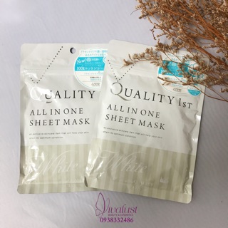 Mặt nạ TRẮNG MỊN Quality 1st All in One Sheet Mask WHITE (5 miếng)
