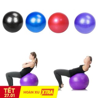 [Tặng bơm] Bóng tập Yoga trơn và gai 65cm và 75cm Dày dặn Chống nổ Hàng chất lượng giá rẻ cho người mới tập bà bầu