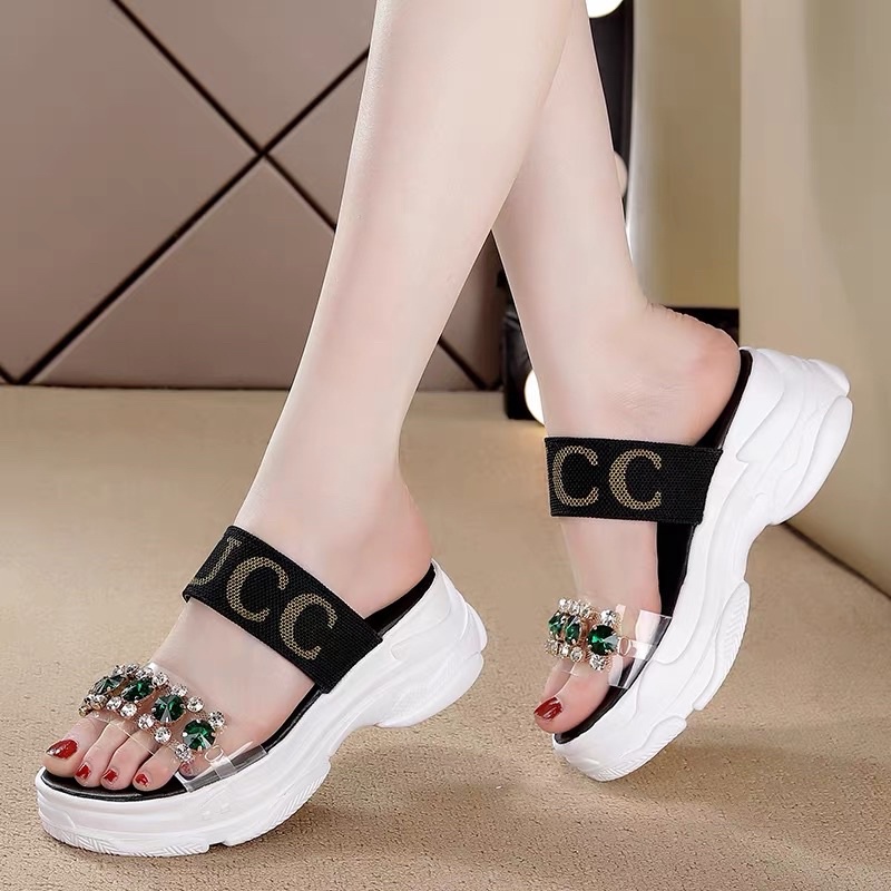 Dép thời trang độn đế 5cm đi êm chân mẫu mới nhất 2022
