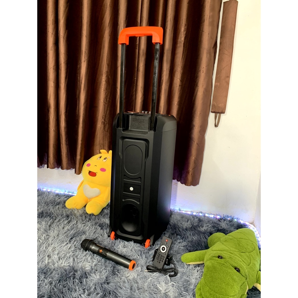 Loa kéo karaok  partybox Loa bluetooth NDR-1097 Siêu  bass  công suất lớn   tặng 1 mic không dây