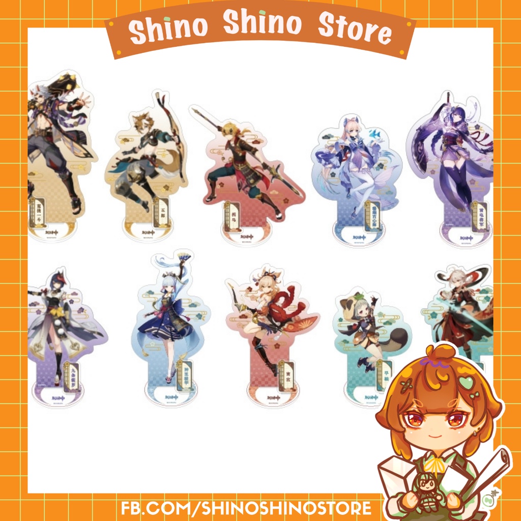 [có sẵn] mô hình nhân vật standee acrylic Genshin Impact inazuma chính hãng từ official shop