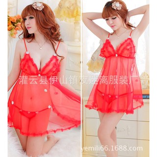 Váy ngủ gợi cảm đồ ngủ trong suốt áo ngủ sexy ren lưới