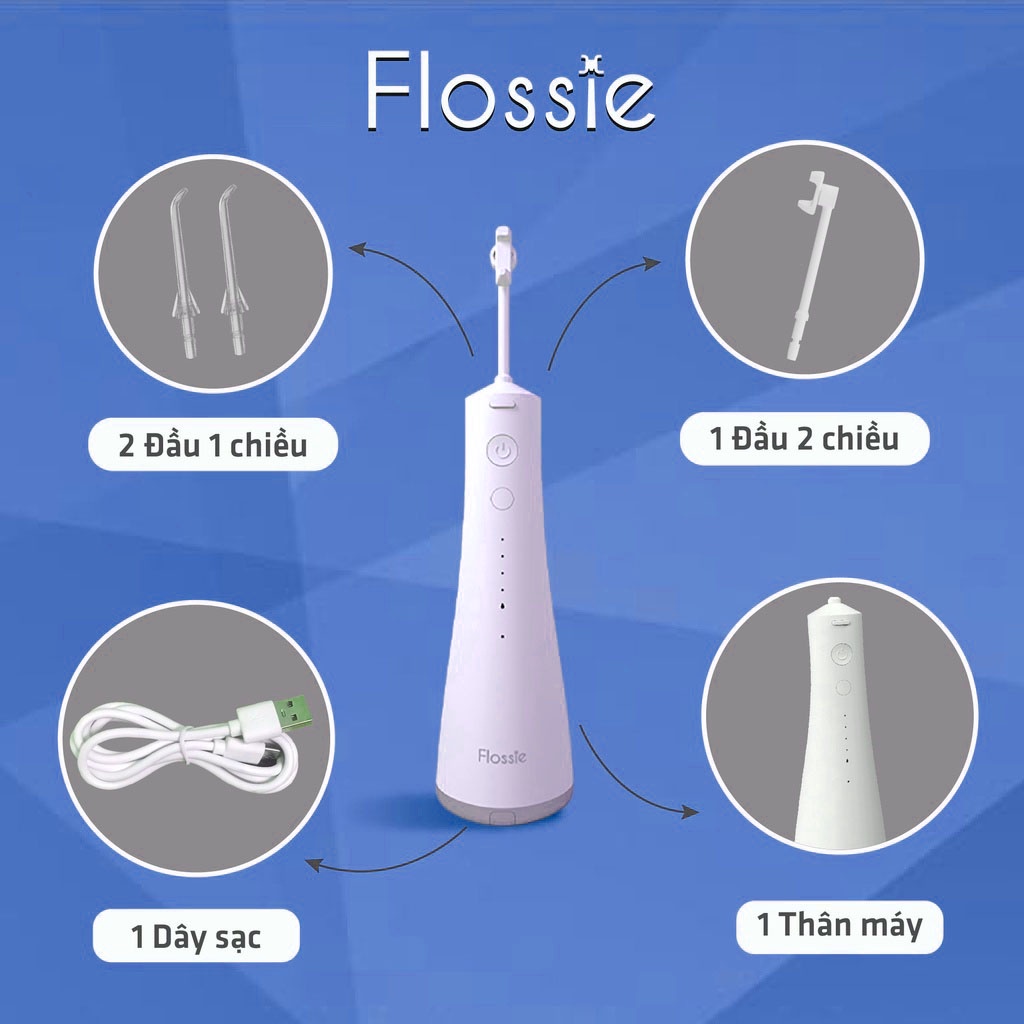 Máy tăm nước hai chiều Flossie, Tăm nước đầu phun xoay 360 độ