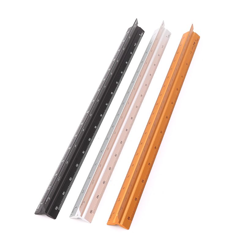 Thước Nhôm Hình Tam Giác 30cm Chuyên Dụng Cho Đo Lường Kỹ Thuật