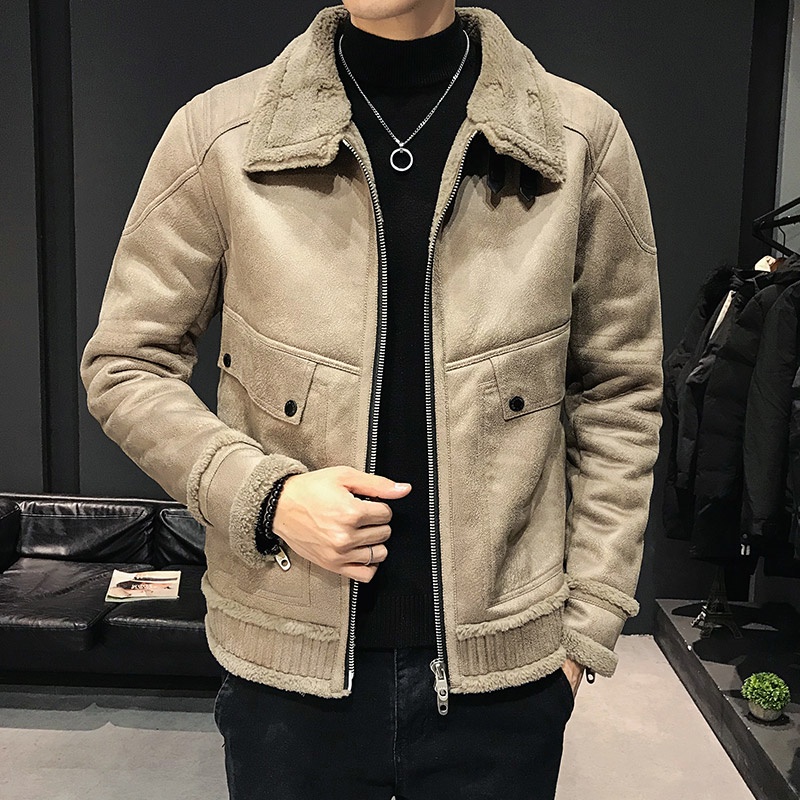 Áo khoác nam da lộn cao cấp thời trang hiện đại phong cách lịch lãm