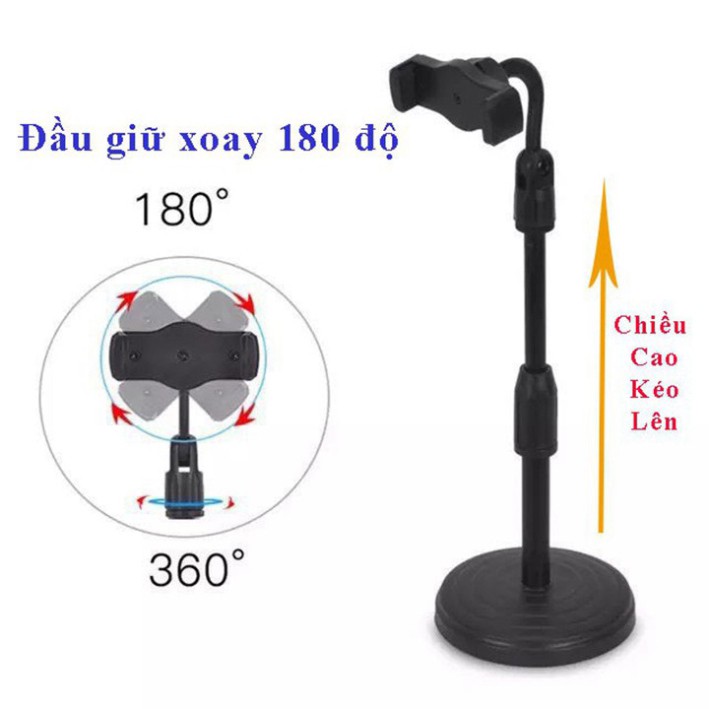 Giá Đỡ Điện Thoại livestream xem video Ổn Định Xoay 360 Độ dùng để Quay Phim Ghi Hình Đa Dụng Taiyoshop5