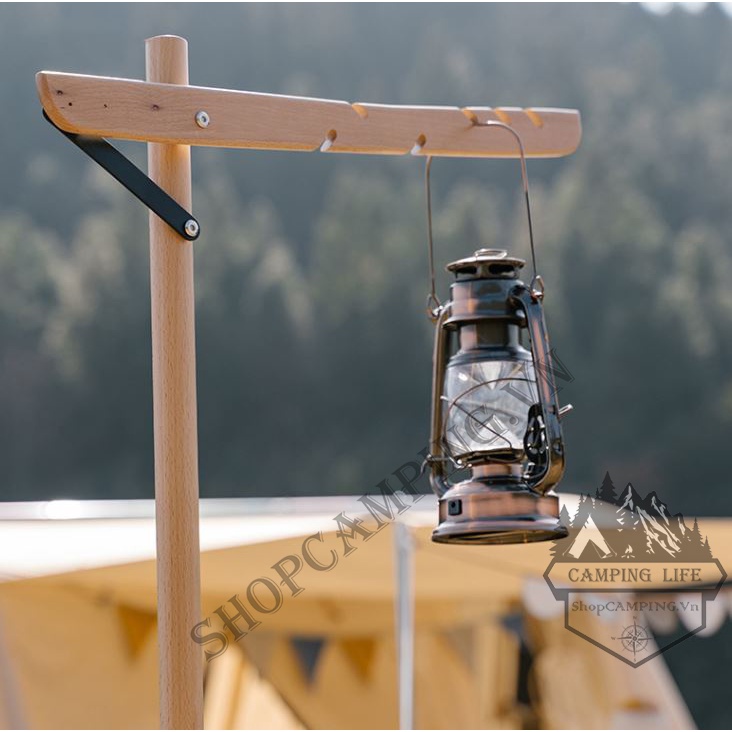 Đèn bão Led ánh sáng vàng Decor trang trí nhà cửa, cắm trại dã ngoại dùng pin 18650