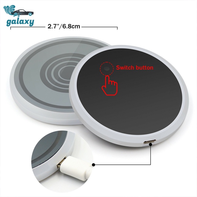 Galaxy 1 Cặp Đế Lót Ly Bằng Acrylic Có Đèn Led Điều Khiển Trung Tâm Nhiều Màu Sắc 3 Chế Độ Đèn Sạc Usb