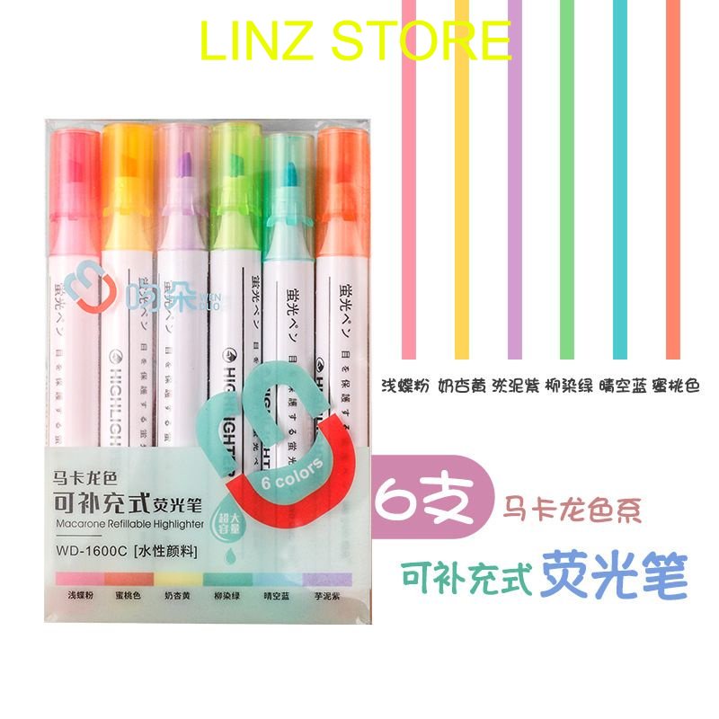 Set 6 bút HightLigh to, màu đẹp. Linzstore89