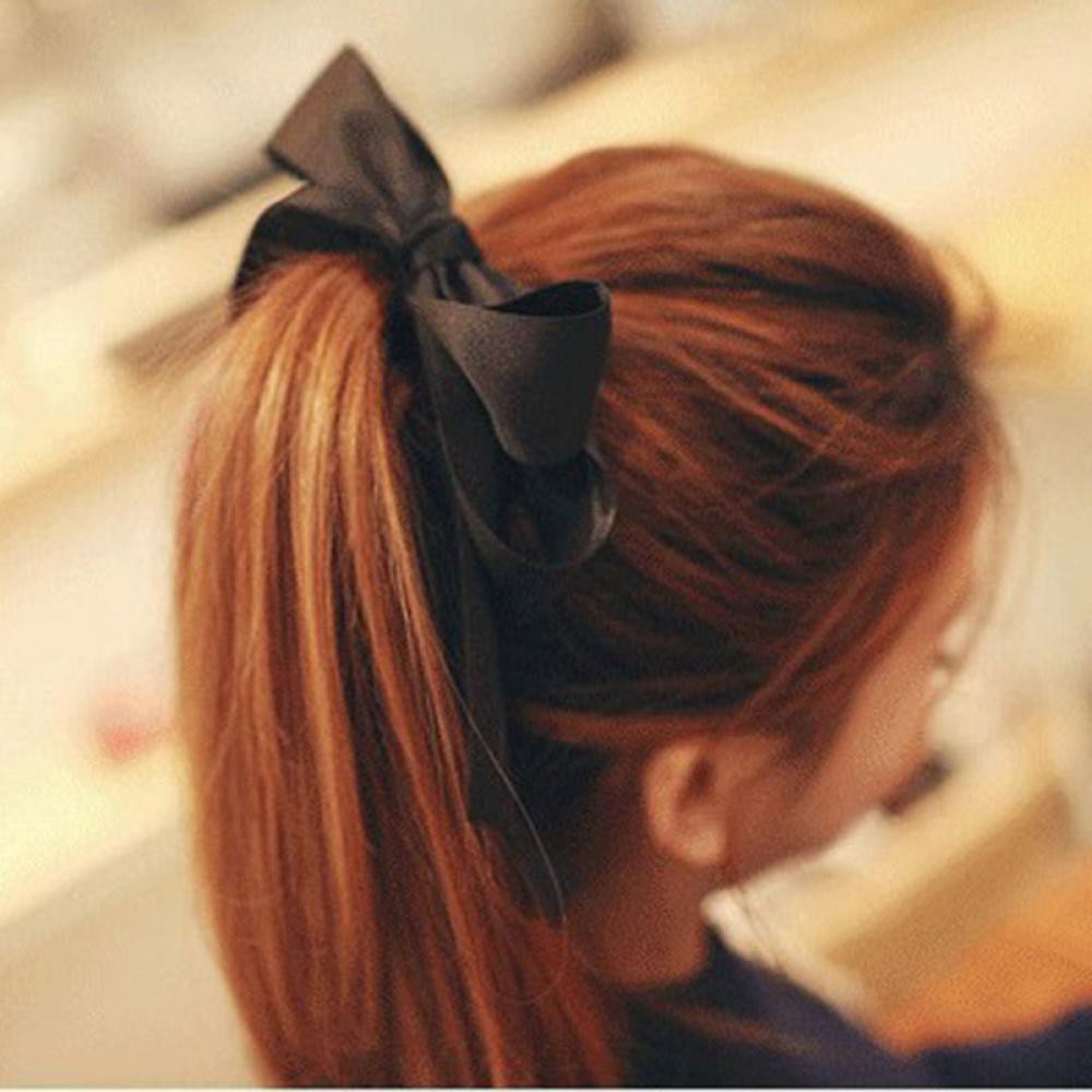 Cột tóc dây co giãn đính nơ vải xinh xắn dễ thương cho nữ