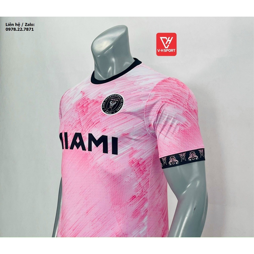 Bộ Quần Áo Bóng Đá Inter Miami Màu Hồng 2022-2023