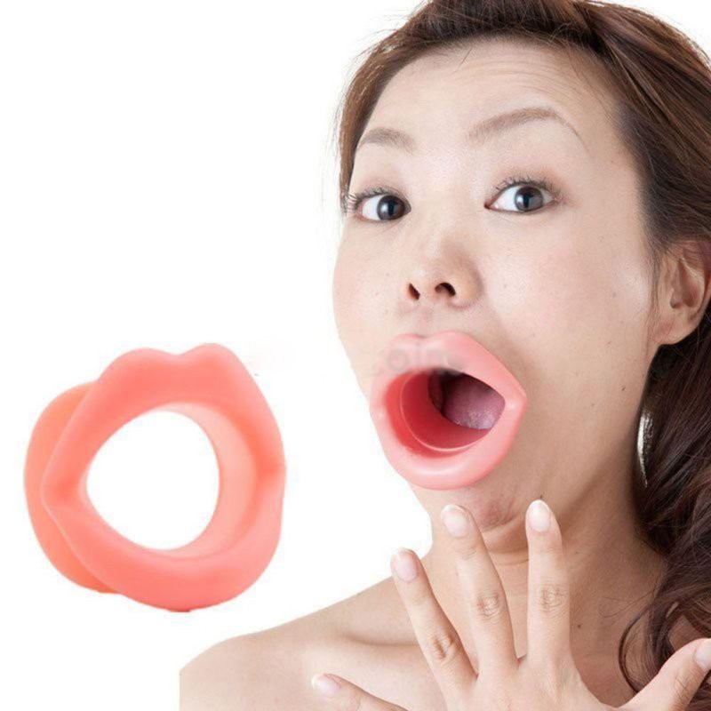Mặt nạ mát-xa căng cơ miệng hình đôi môi bằng silicone