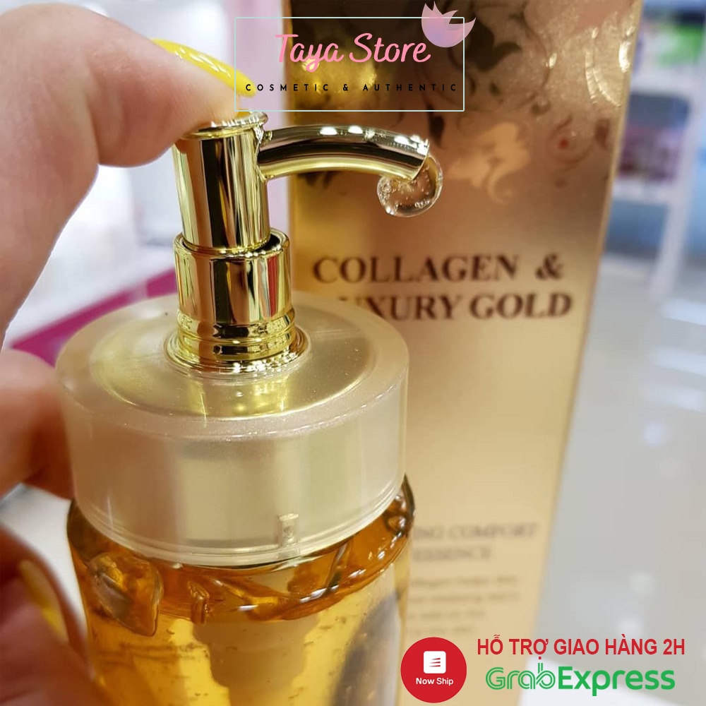 Serum chống lão hóa và dưỡng da Collagen & Luxury Gold Revitalizing Comfort Gold Essence 3W Clinic Hàn Quốc 150ml