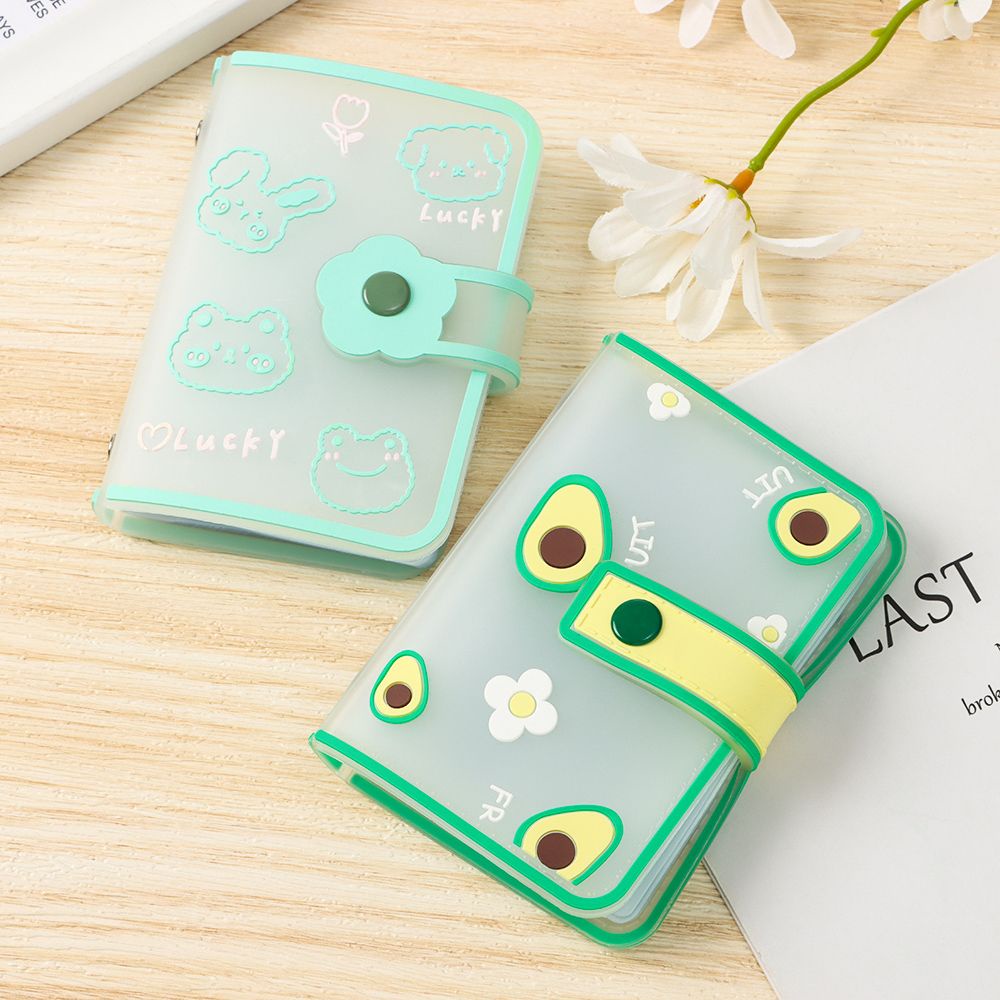 Album nhỏ có 20 ngăn túi đựng ảnh/ thẻ in hình trái cây nhiều màu tùy chọn