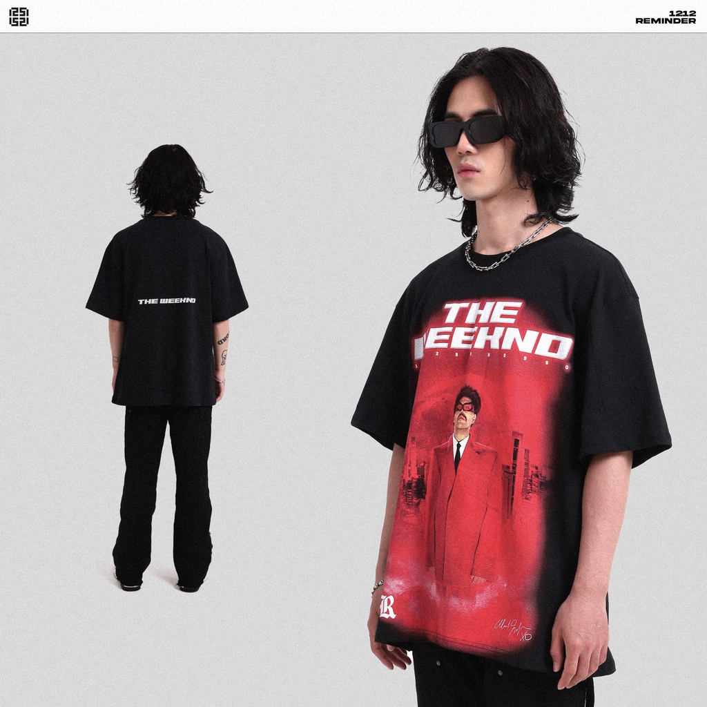 Áo Thun " THE WEEKEND " Đen 100% Cotton REMINDER Brand chính hãng