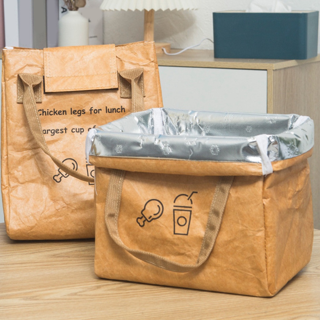 [Fenteer1] Túi Tote Đựng Hộp Cơm Trưa Đa Năng Chống Nước Có Thể Tái Sử Dụng