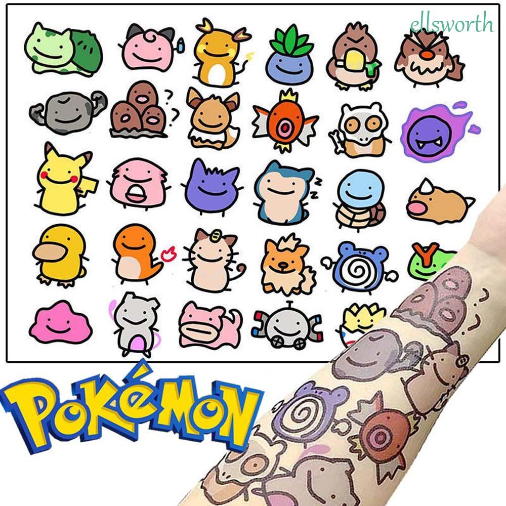 Miếng dán hình xăm pokemon chống nước trang trí xe ô tô