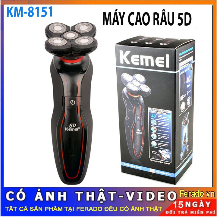 Máy cạo râu KEMEI KM-6181 năm đầu lưỡi ( Hàng loại 1)
