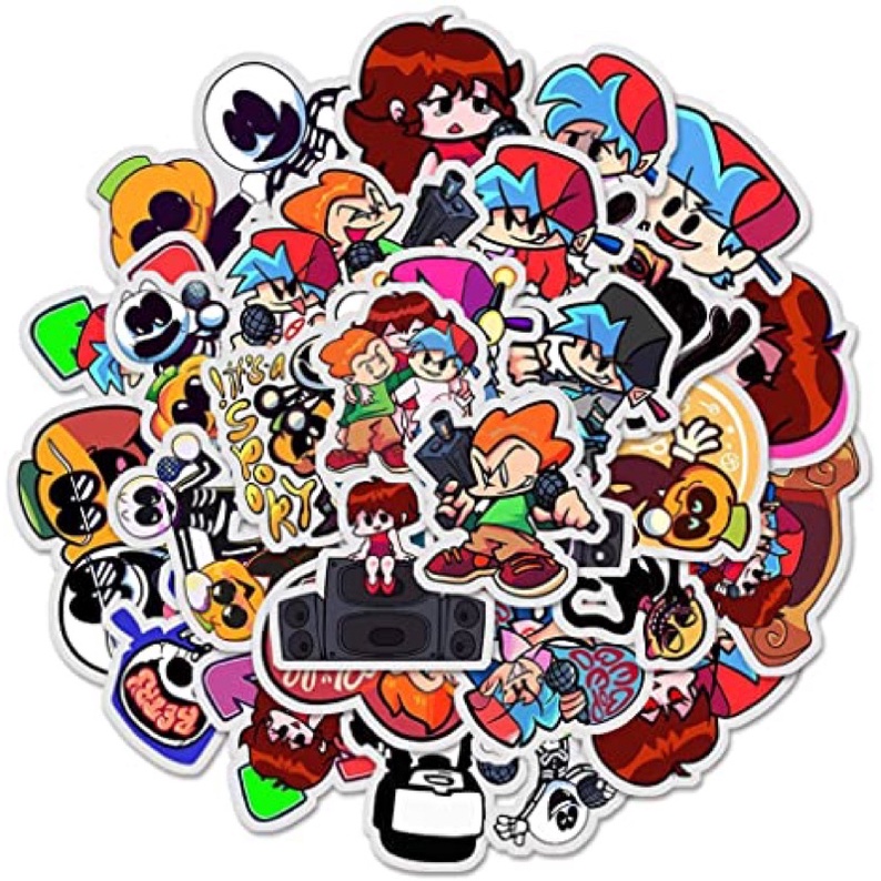 Sticker Friday Night Funkin para ordenador 30-60 cái ép lụa khác nhau