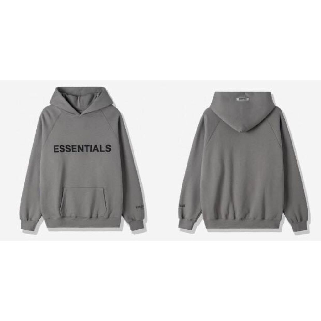 Áo nỉ hoodie Essentials In cao su nổi  , áo nỉ bông unisex nam nữ