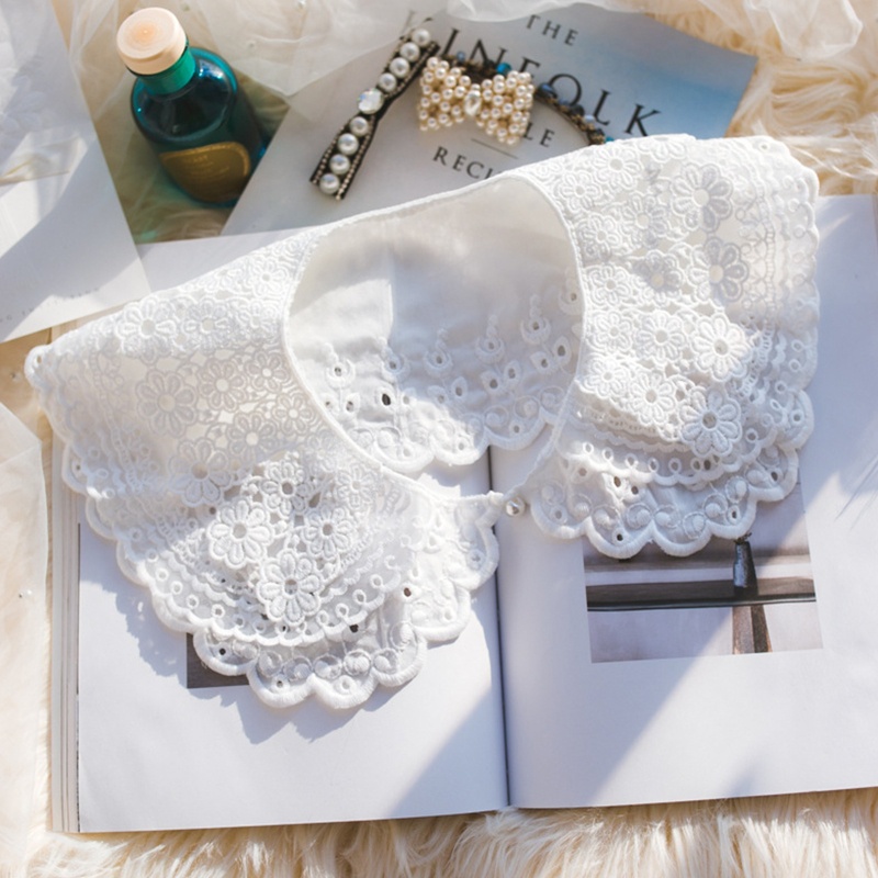 Vòng Cổ Ren 3 Lớp Thêu Hoa Phong Cách Lolita Ngọt Ngào Cho Nữ