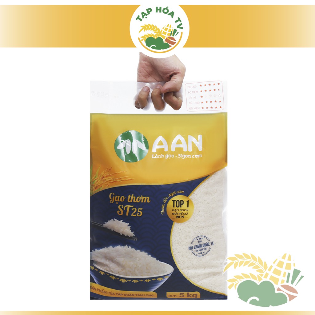 Gạo Đặc Sản Sóc Trăng ST25- Gạo A An túi 5kg - Gạo Ngon số 1 Thế Giới 2019 | BigBuy360 - bigbuy360.vn