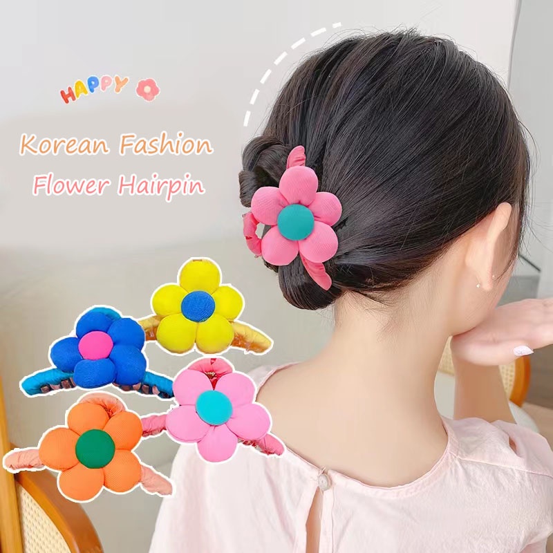 Kẹp Tóc Đính Hoa Nhỏ Dễ Thương Phong Cách Hàn Quốc Cho Bé Gái
