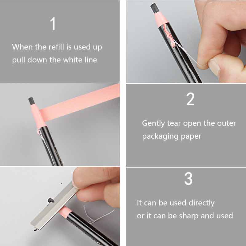 Bút chì kẻ lông mày dạng xé không thấm nước và mồ hôi tiện dụng