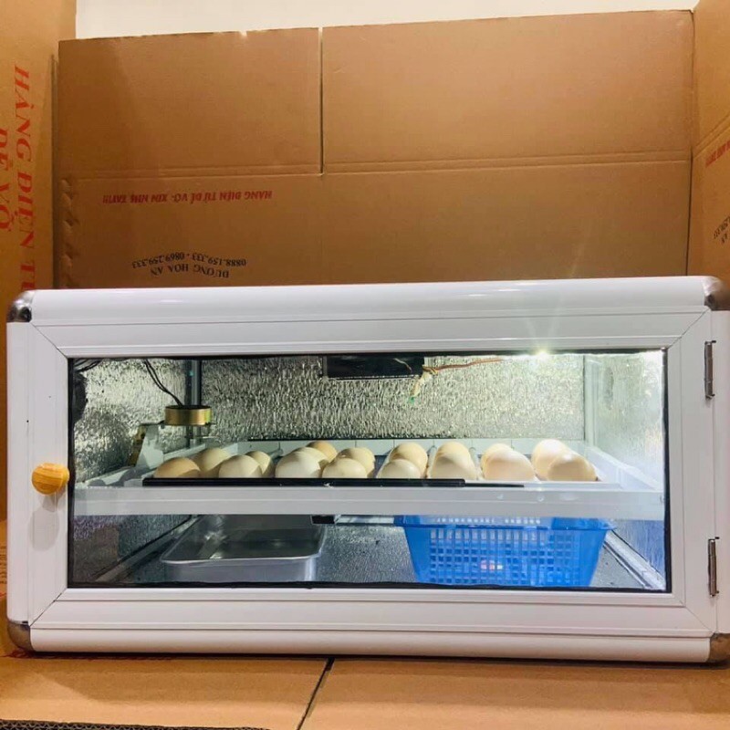 Máy ấp trứng Ánh Dương đảo tự động 50 trứng thùng hợp kim cao cấp