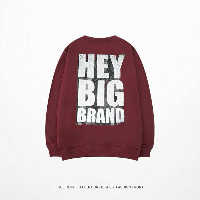 Áo sweater nam nữ HeyBig Áo nỉ lót lông dài tay form rộng unisex in hình HeyBig BRAND
