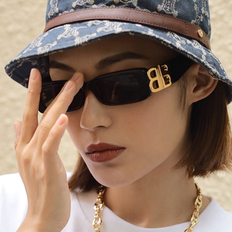 Kính Mát Gọng Nhỏ Hình Chữ Nhật Phong Cách Hip Hop Âu Mỹ