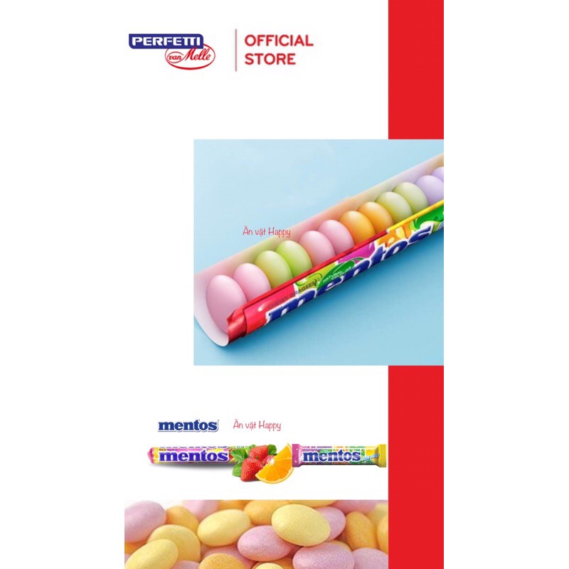 Kẹo Mentos cầu vồng hương trái cây Vị Dâu/ Cam/ Nho/ Dứa/ Dưa hấu  30g