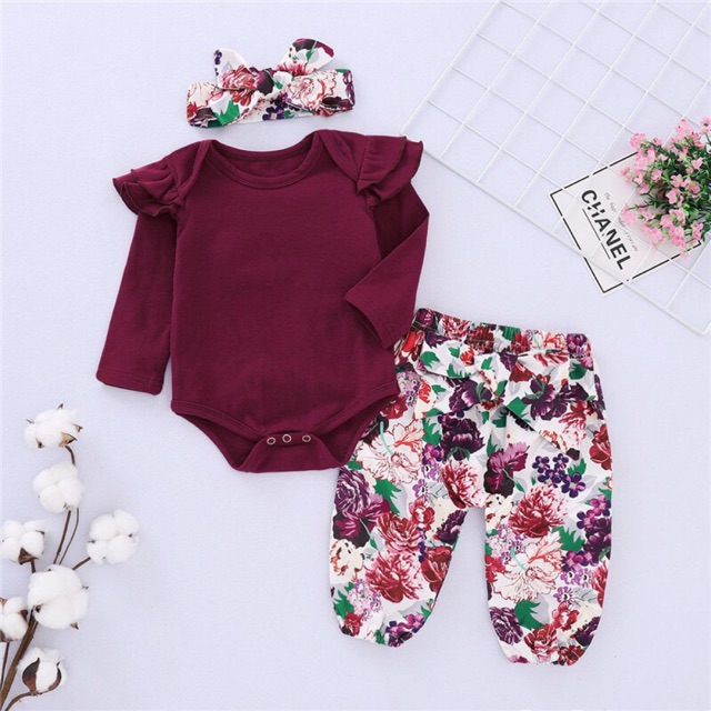 Set bé gái 3 chi tiết