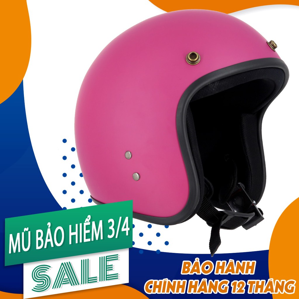 Mũ Bảo Hiểm 3/4 Đầu Chính Hãng , Bảo hành 12 tháng