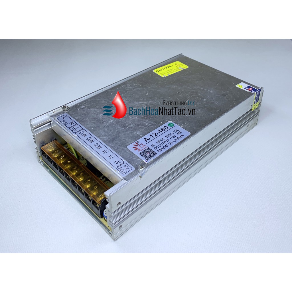 Nguồn tổ ong 12V 40A 480W(quạt) Cũ