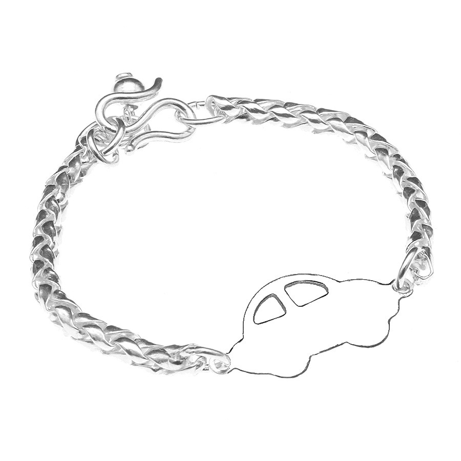Lắc Tay Trẻ Em Bạc Hiểu Minh LTE081S Khắc Tên Theo Yêu Cầu